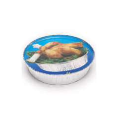 Envase2 aluminio pollo con tapa 1400 ml paq 100 ud